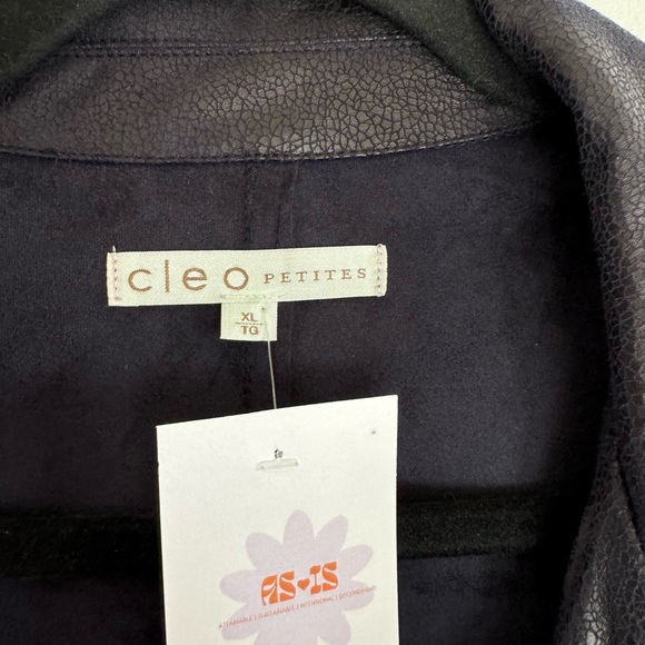 Cleo moto biker light weight navy fall jacket size XL - Picture 4 of 11